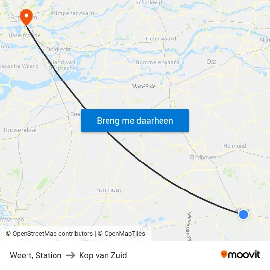 Weert, Station to Kop van Zuid map