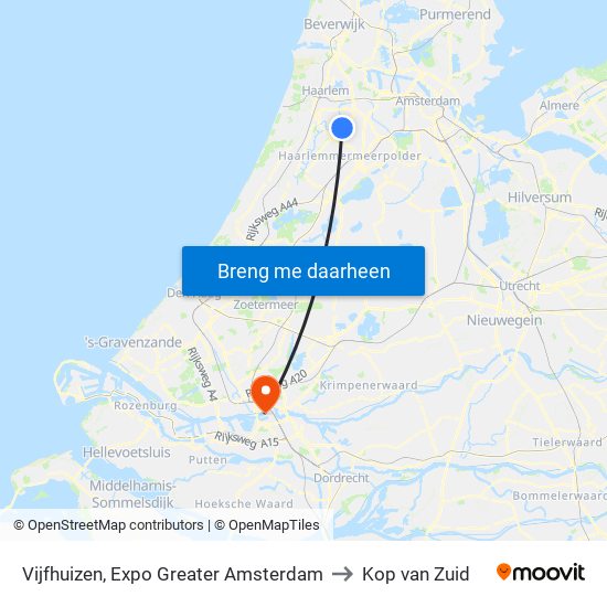 Vijfhuizen, Expo Greater Amsterdam to Kop van Zuid map