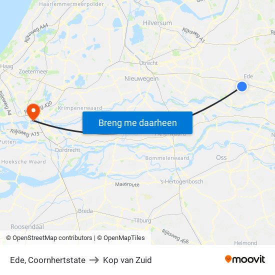 Ede, Coornhertstate to Kop van Zuid map