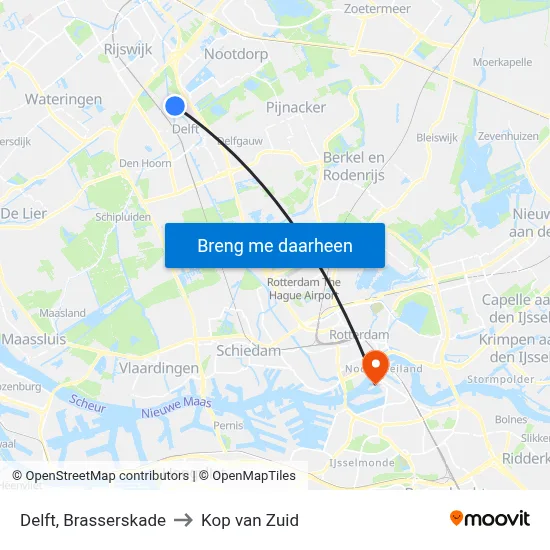 Delft, Brasserskade to Kop van Zuid map
