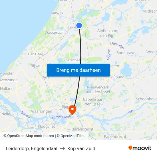 Leiderdorp, Engelendaal to Kop van Zuid map