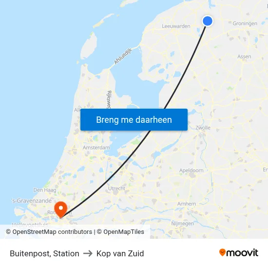 Buitenpost, Station to Kop van Zuid map