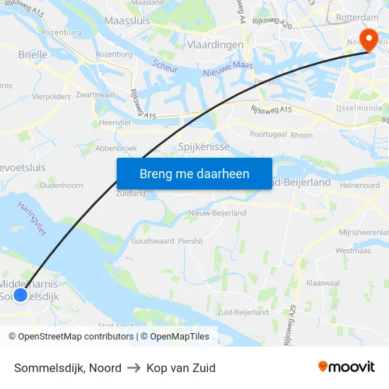 Sommelsdijk, Noord to Kop van Zuid map