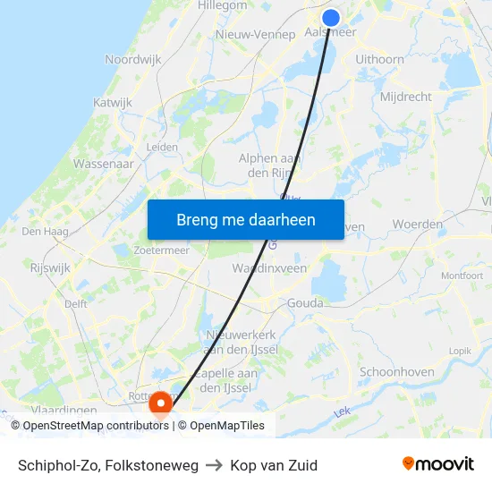 Schiphol-Zo, Folkstoneweg to Kop van Zuid map