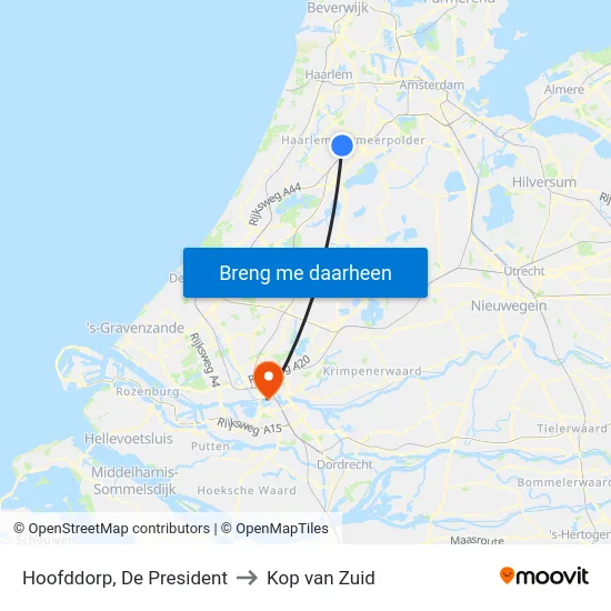 Hoofddorp, De President to Kop van Zuid map
