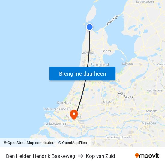 Den Helder, Hendrik Baskeweg to Kop van Zuid map