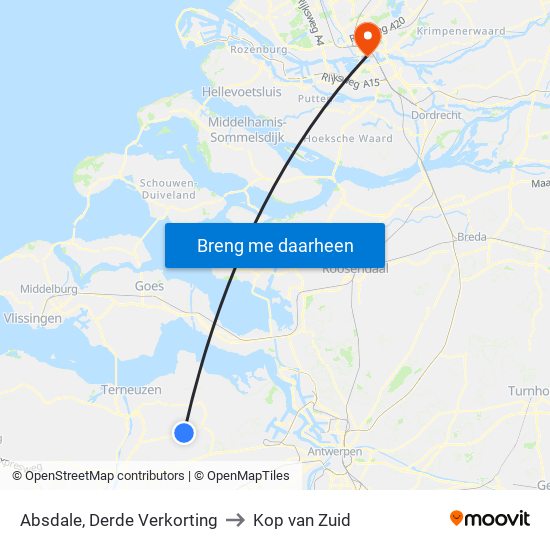 Absdale, Derde Verkorting to Kop van Zuid map