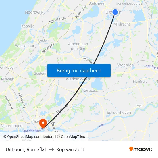 Uithoorn, Romeflat to Kop van Zuid map