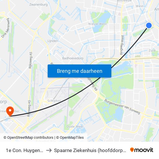 1e Con. Huygensstraat to Spaarne Ziekenhuis (hoofddorp) Neurologie map