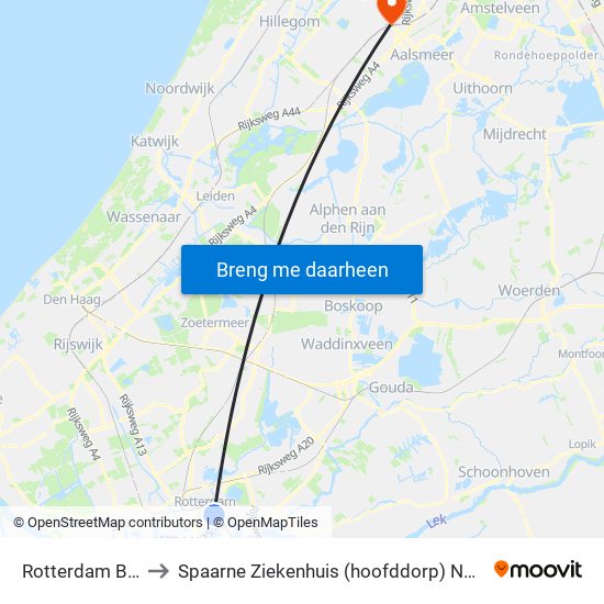 Rotterdam Blaak to Spaarne Ziekenhuis (hoofddorp) Neurologie map