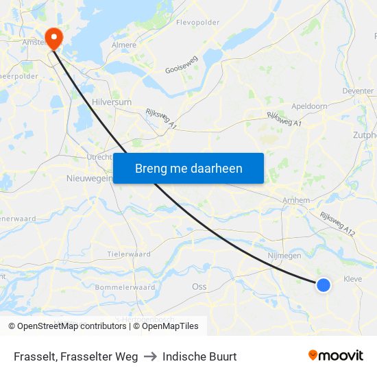 Frasselt, Frasselter Weg to Indische Buurt map