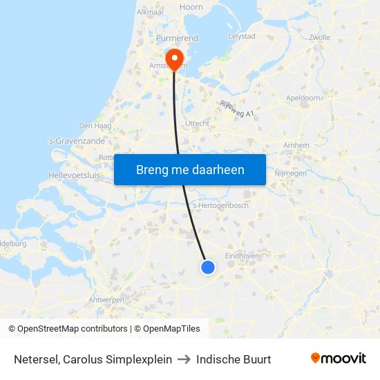 Netersel, Carolus Simplexplein to Indische Buurt map