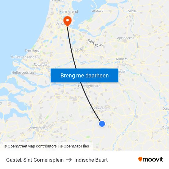 Gastel, Sint Cornelisplein to Indische Buurt map