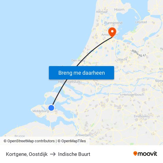Kortgene, Oostdijk to Indische Buurt map