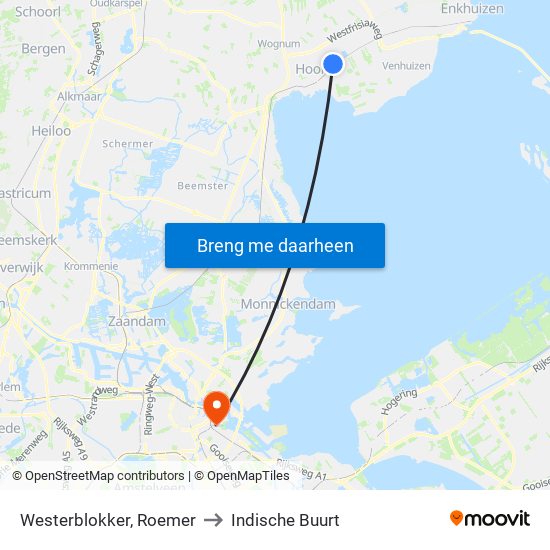 Westerblokker, Roemer to Indische Buurt map