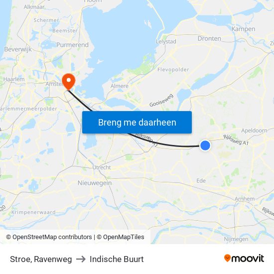Stroe, Ravenweg to Indische Buurt map