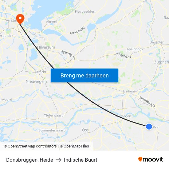 Donsbrüggen, Heide to Indische Buurt map