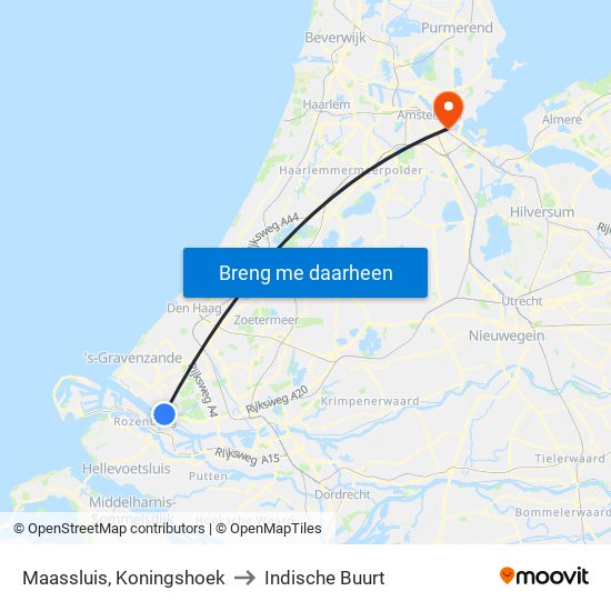 Maassluis, Koningshoek to Indische Buurt map