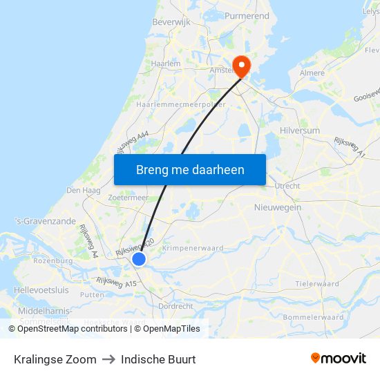 Kralingse Zoom to Indische Buurt map