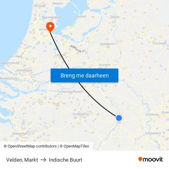 Velden, Markt to Indische Buurt map