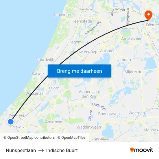 Nunspeetlaan to Indische Buurt map