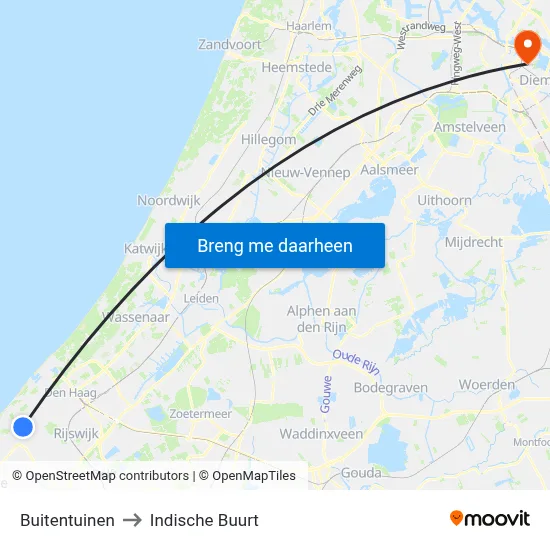 Buitentuinen to Indische Buurt map