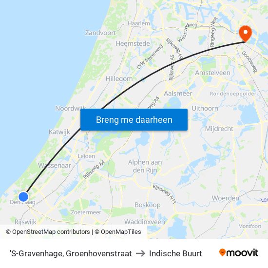 'S-Gravenhage, Groenhovenstraat to Indische Buurt map