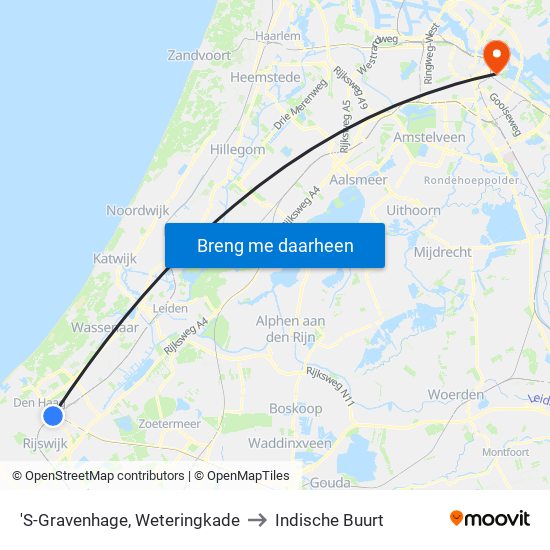 'S-Gravenhage, Weteringkade to Indische Buurt map