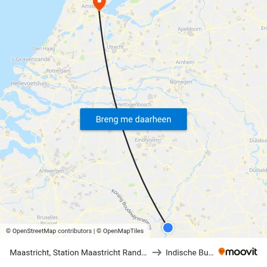 Maastricht, Station Maastricht Randwyck to Indische Buurt map