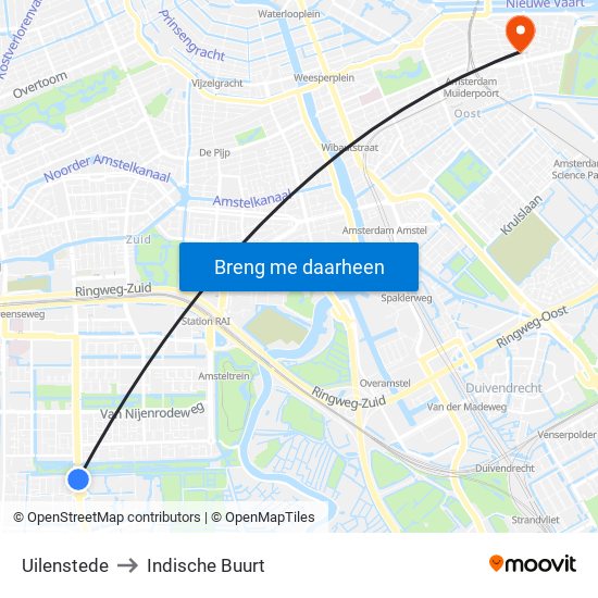 Uilenstede to Indische Buurt map
