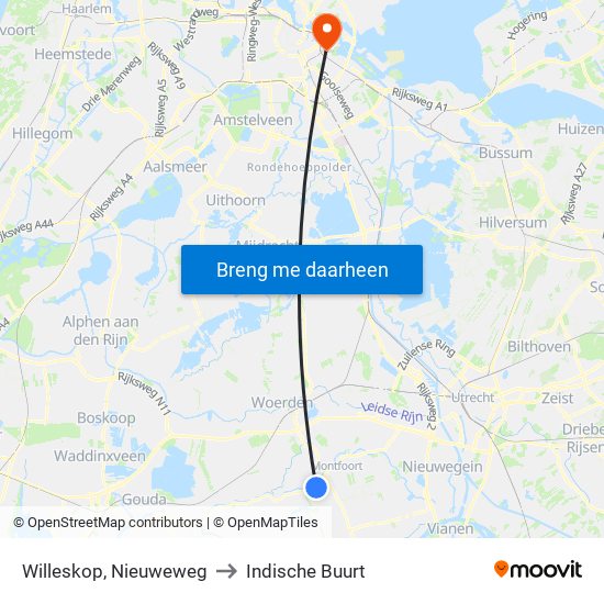 Willeskop, Nieuweweg to Indische Buurt map