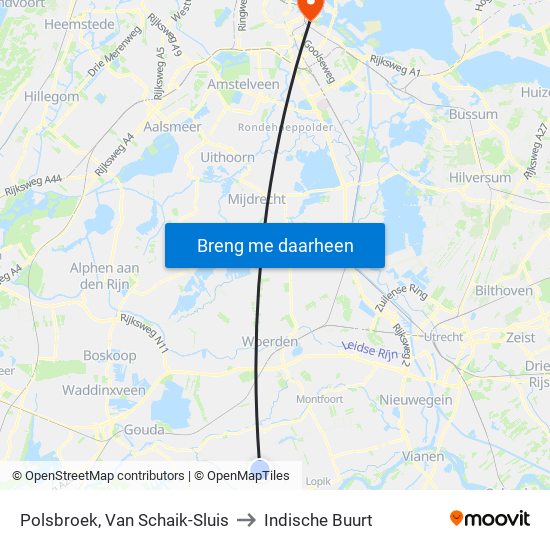 Polsbroek, Van Schaik-Sluis to Indische Buurt map