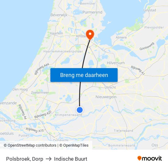 Polsbroek, Dorp to Indische Buurt map