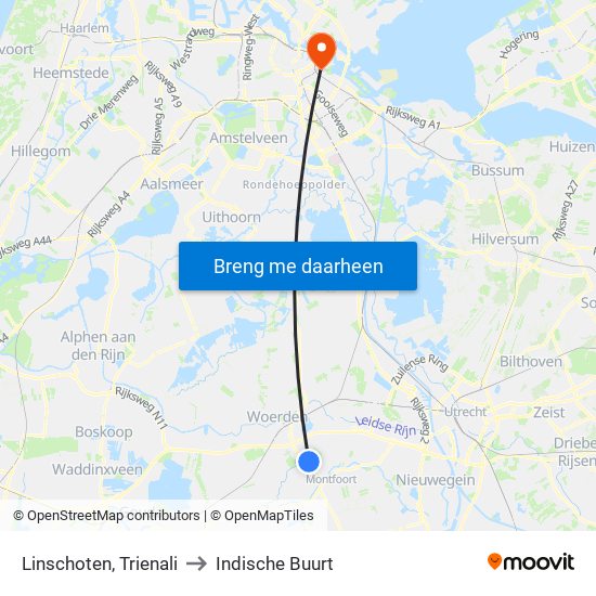 Linschoten, Trienali to Indische Buurt map