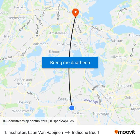 Linschoten, Laan Van Rapijnen to Indische Buurt map