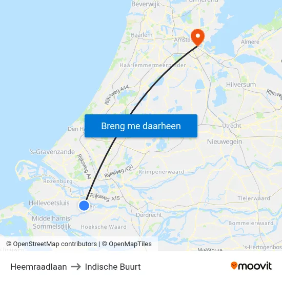 Heemraadlaan to Indische Buurt map