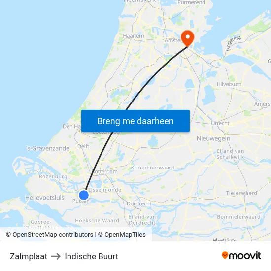 Zalmplaat to Indische Buurt map