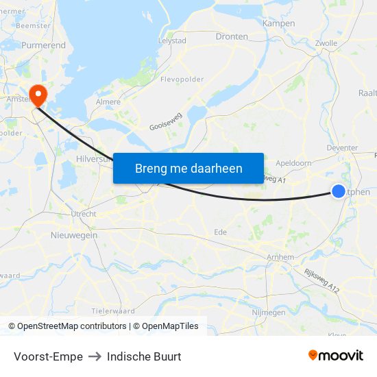 Voorst-Empe to Indische Buurt map