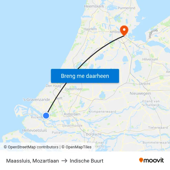 Maassluis, Mozartlaan to Indische Buurt map