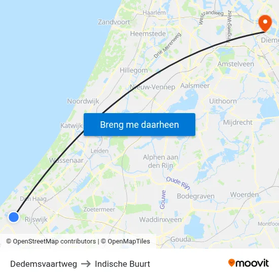 Dedemsvaartweg to Indische Buurt map