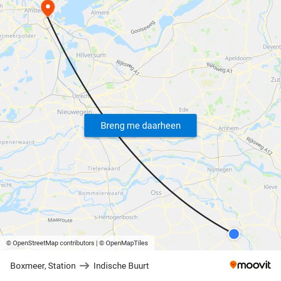 Boxmeer, Station to Indische Buurt map
