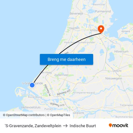 'S-Gravenzande, Zandeveltplein to Indische Buurt map