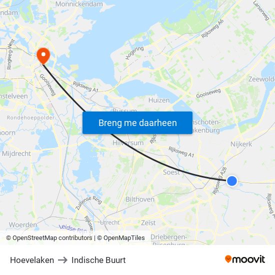 Hoevelaken to Indische Buurt map