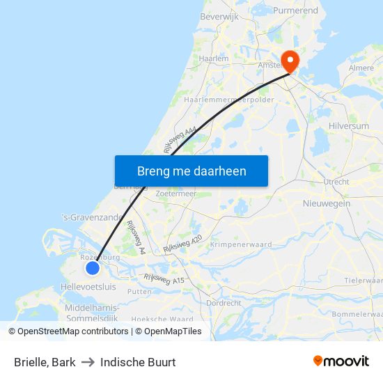 Brielle, Bark to Indische Buurt map