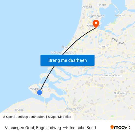 Vlissingen-Oost, Engelandweg to Indische Buurt map