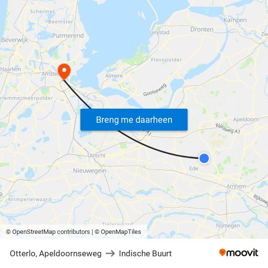 Otterlo, Apeldoornseweg to Indische Buurt map