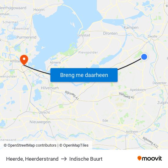 Heerde, Heerderstrand to Indische Buurt map