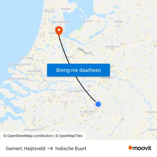 Gemert, Heijtsveld to Indische Buurt map