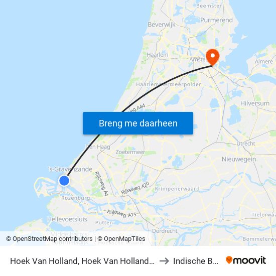 Hoek Van Holland, Hoek Van Holland Haven to Indische Buurt map