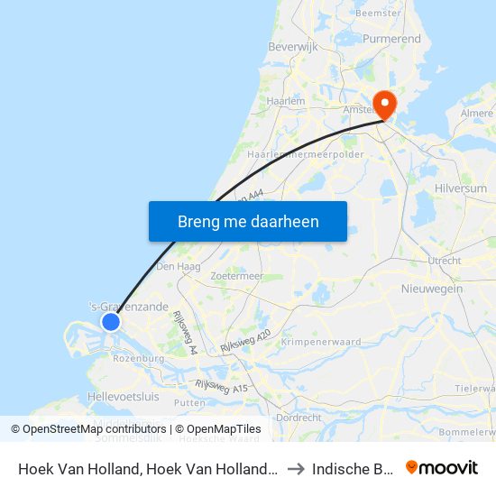 Hoek Van Holland, Hoek Van Holland Strand to Indische Buurt map
